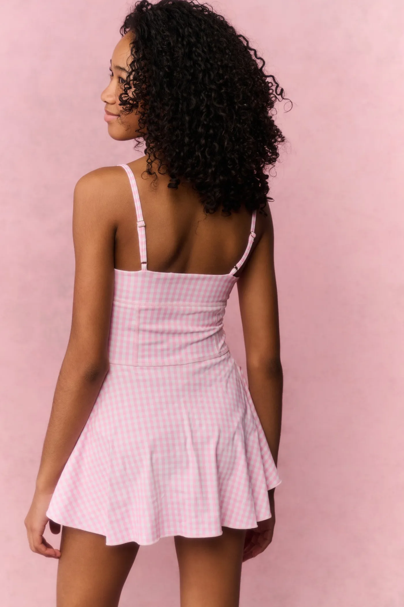 Tween Gingham Kishori Active Dress