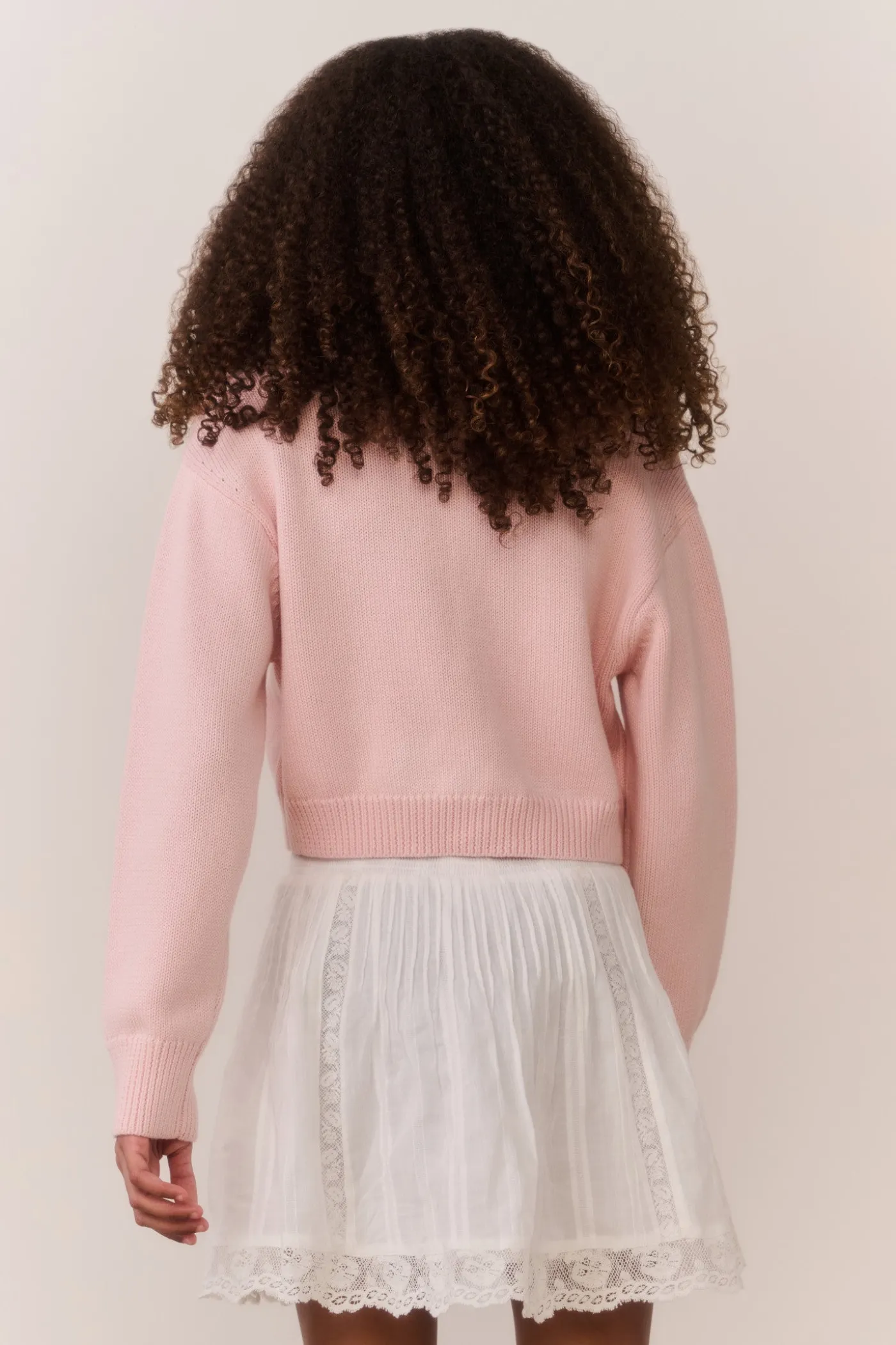 Tween Jayne Bow Embroidered Cardigan