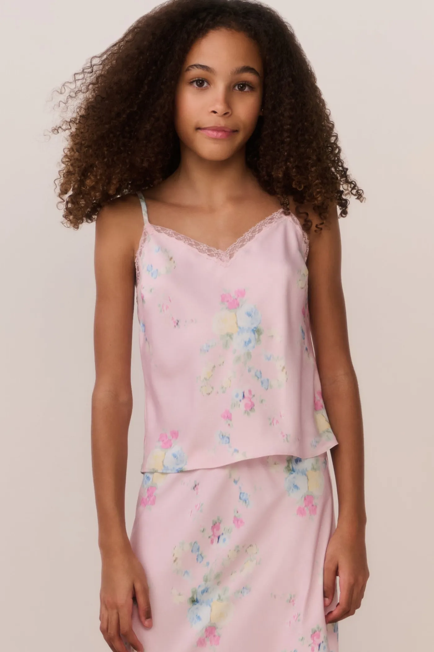 Tween Lirena Satin Floral Top