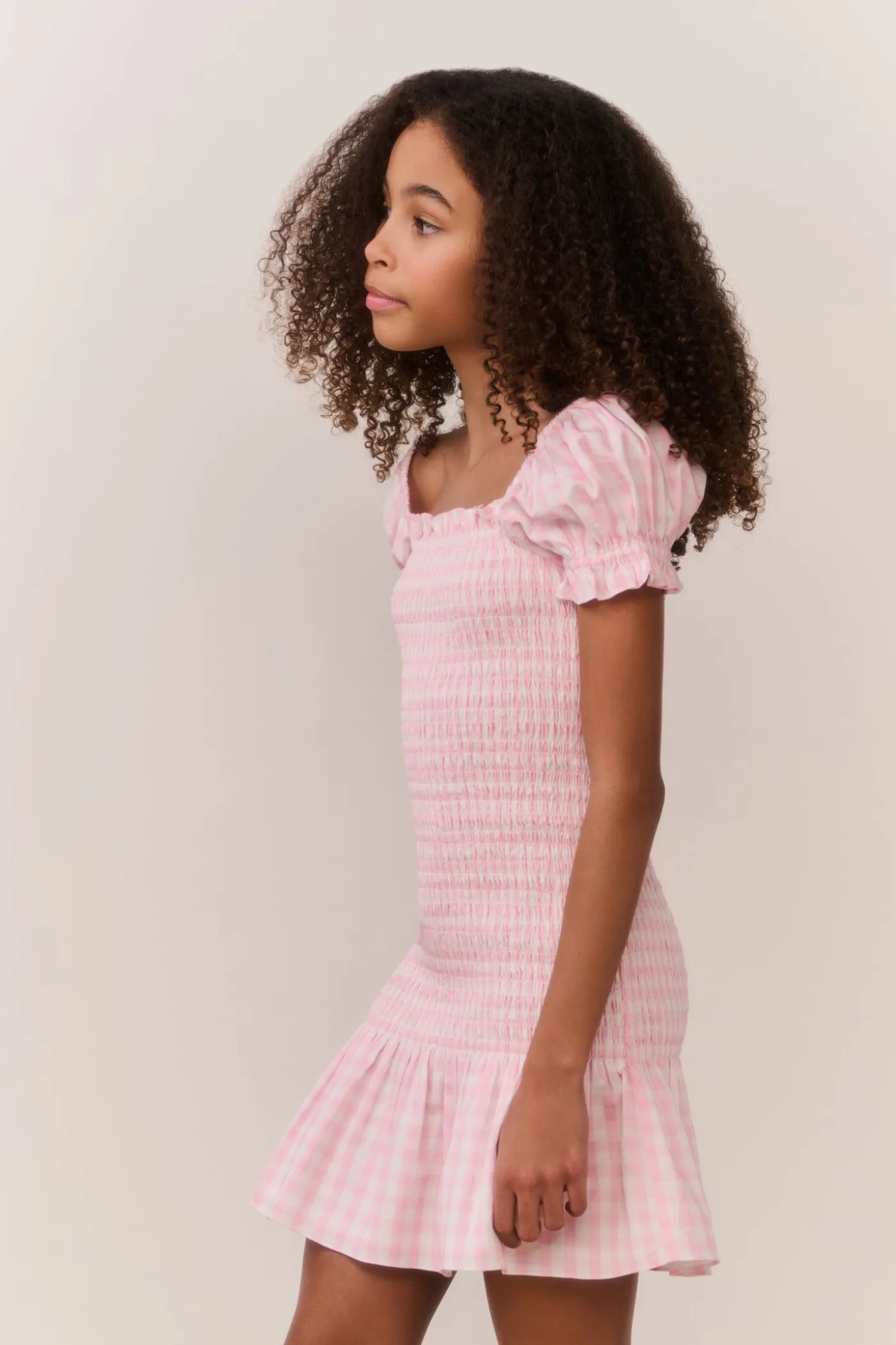 Tween Mosa Cotton Gingham Dress