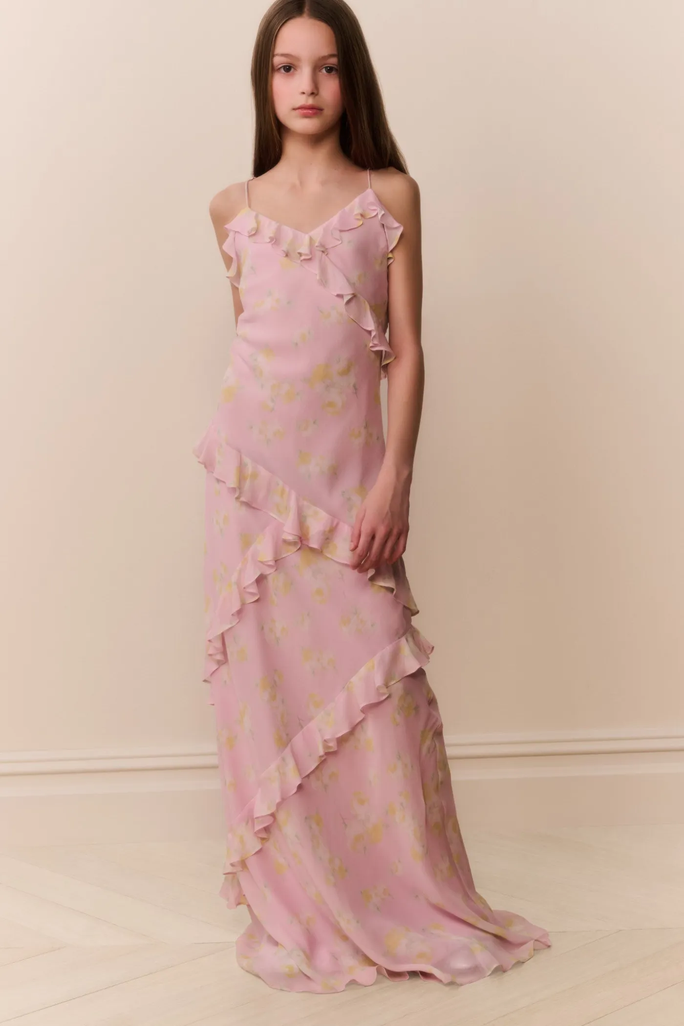 Tween Rialto Floral Chiffon Dress