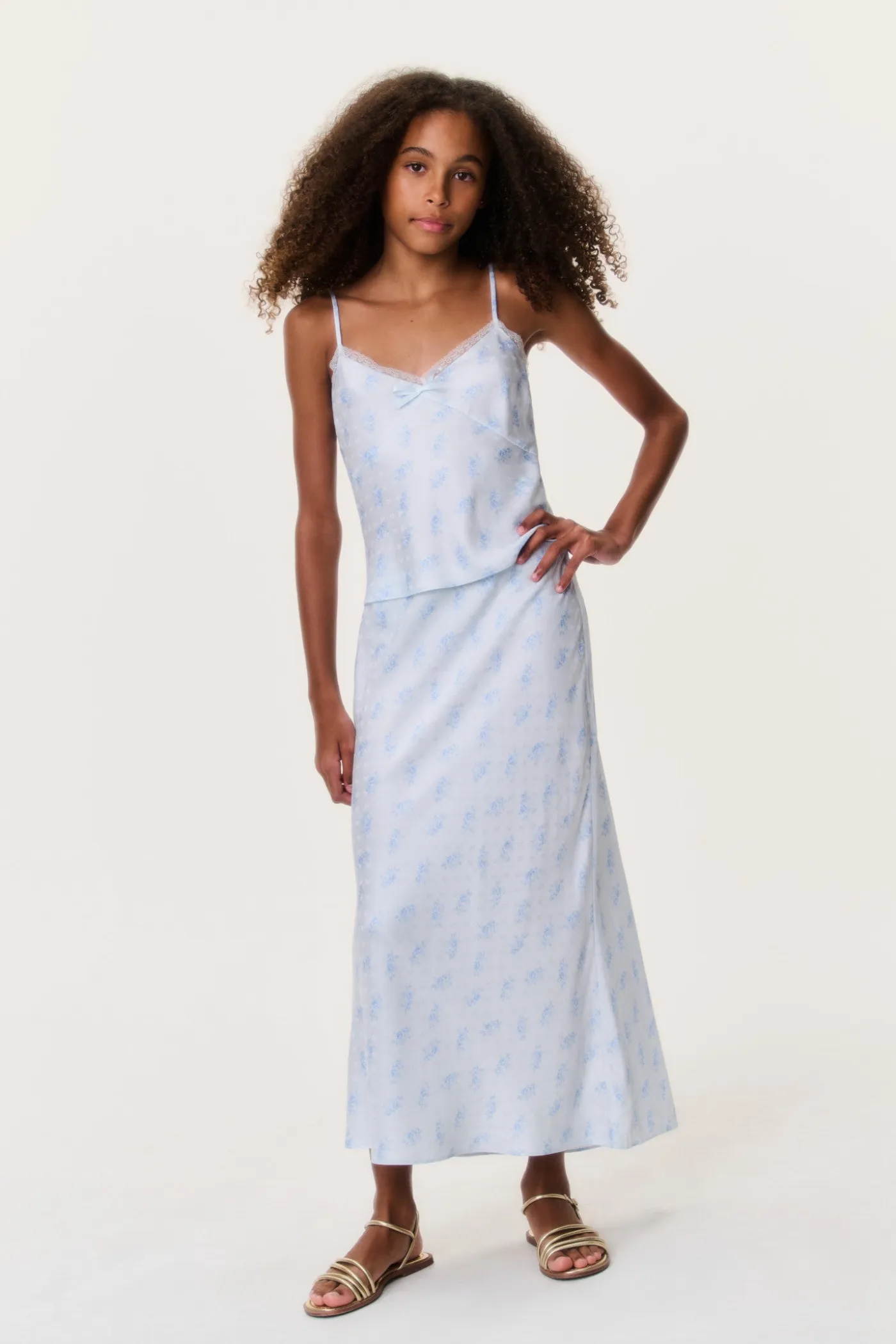 Tween Silk-Blend Kalo Skirt