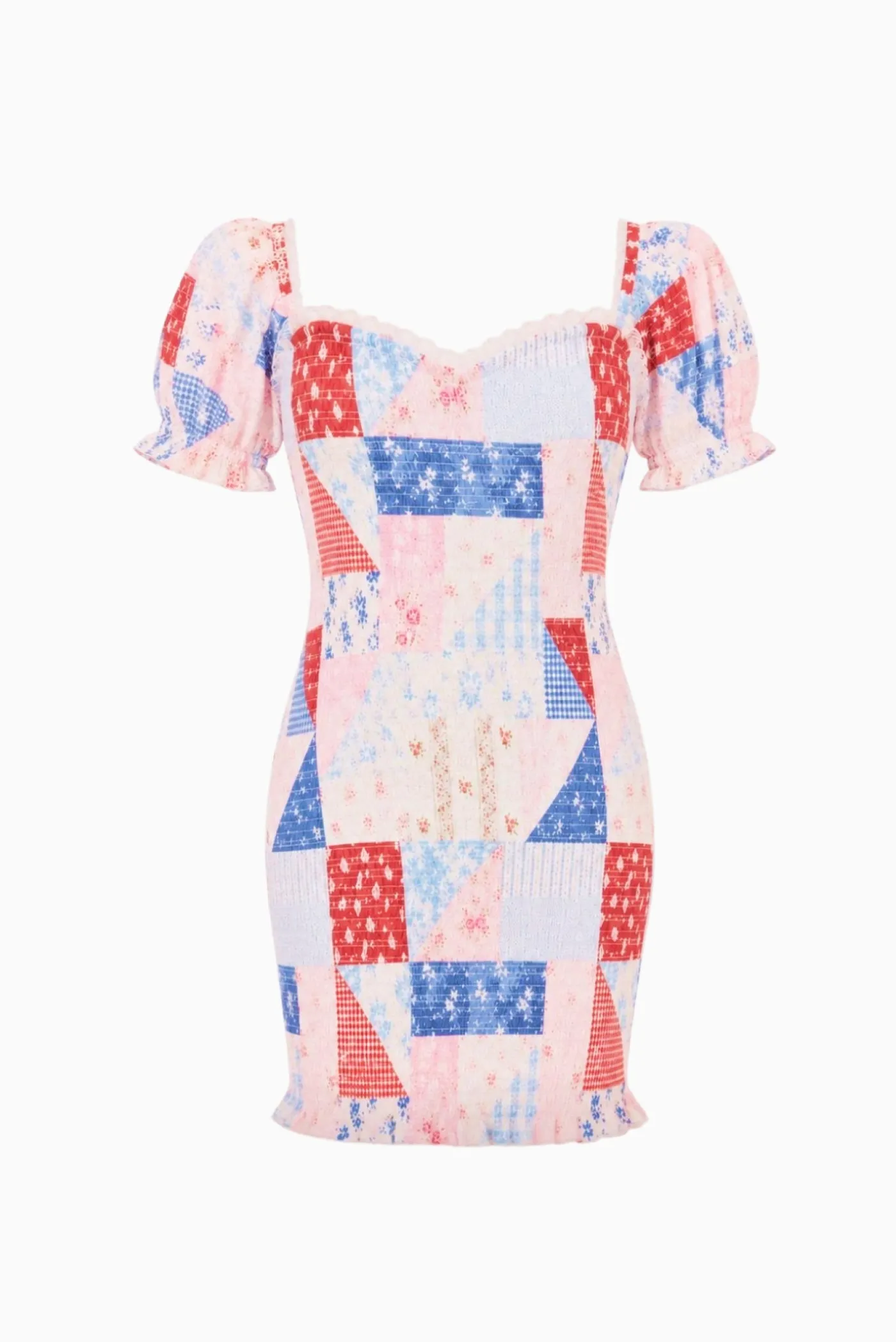 Tween Solier Patchwork Mini Dress