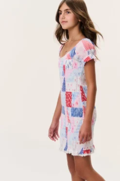 Tween Solier Patchwork Mini Dress