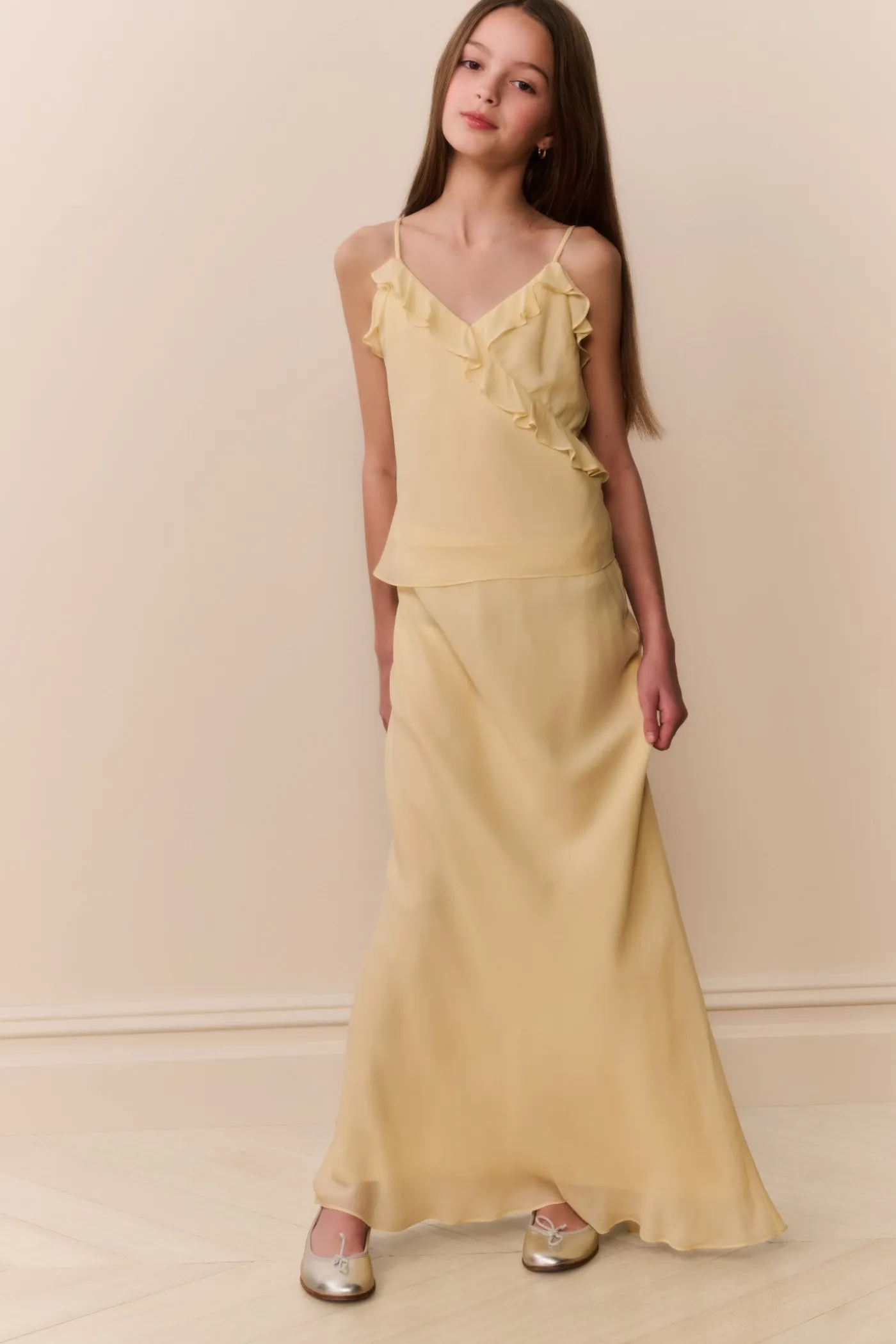 Tween Thyme Chiffon Maxi Skirt