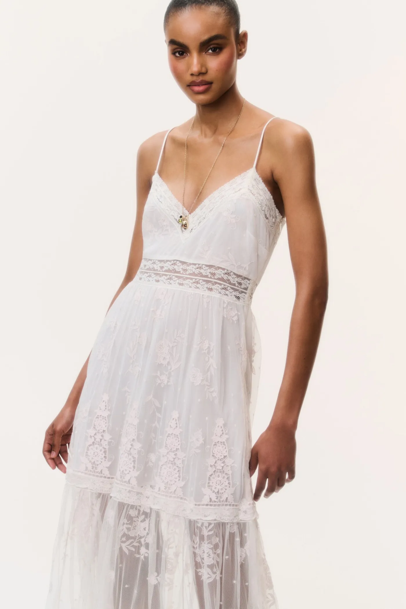 Valmy Embroidered Tulle Maxi Dress