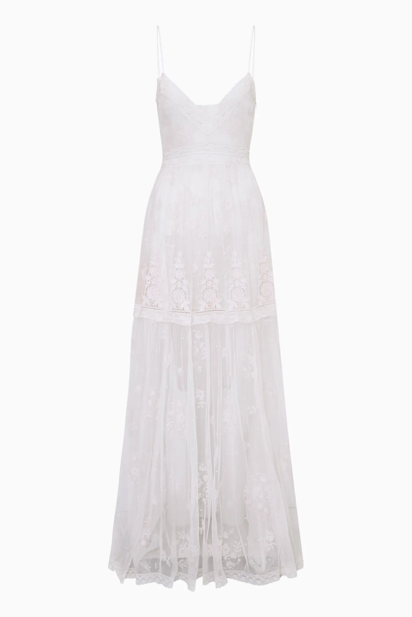 Valmy Embroidered Tulle Maxi Dress