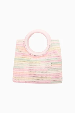 Velle Striped Crochet Pouch