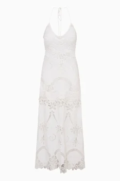 Veyla Crochet Eyelet Maxi Dress