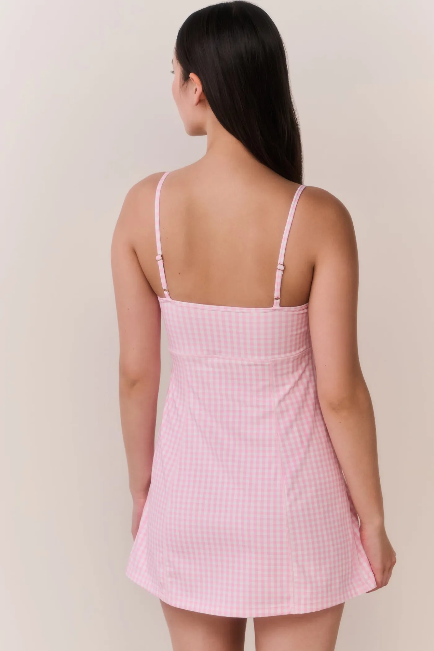 Vivianna Gingham Print Active Dress