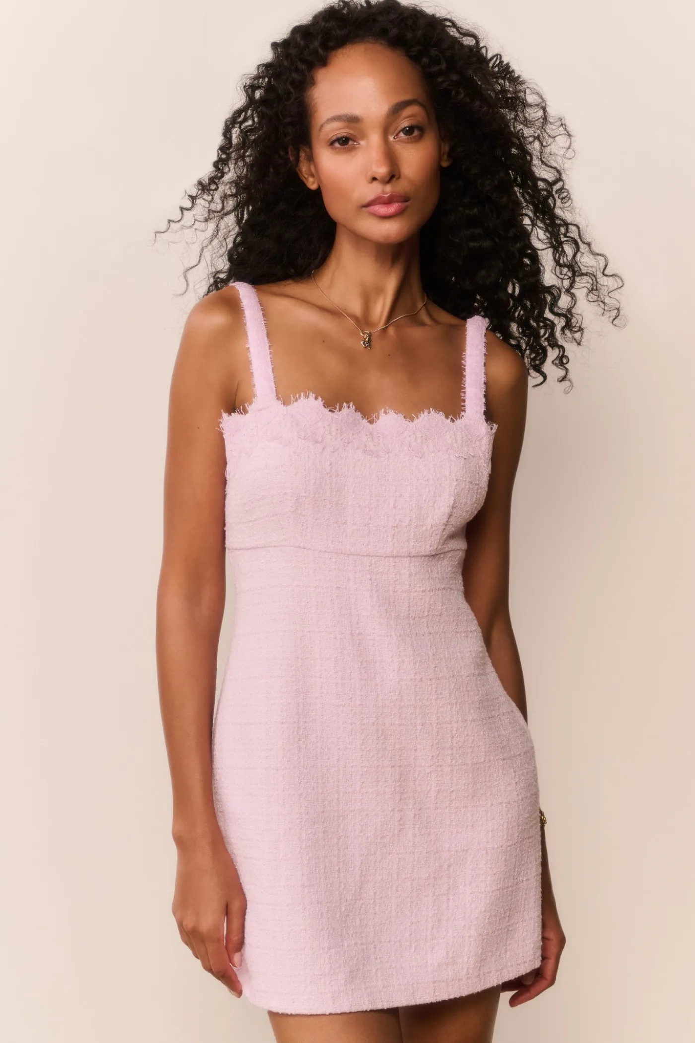 Willamina Lace Tweed Mini Dress