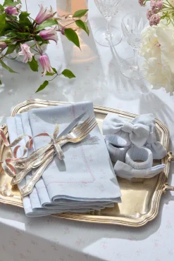 Yarn Dye Floral Printed Napkins - Set of 4