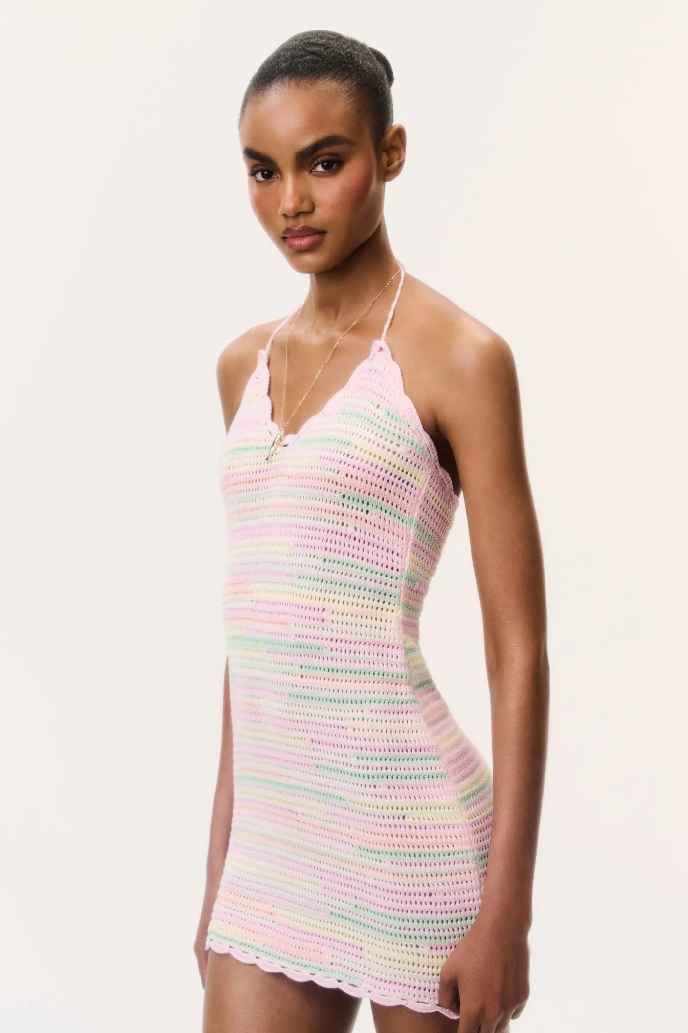 Zoa Cotton Crochet Mini Dress